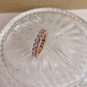 rose goals ring with diamonds